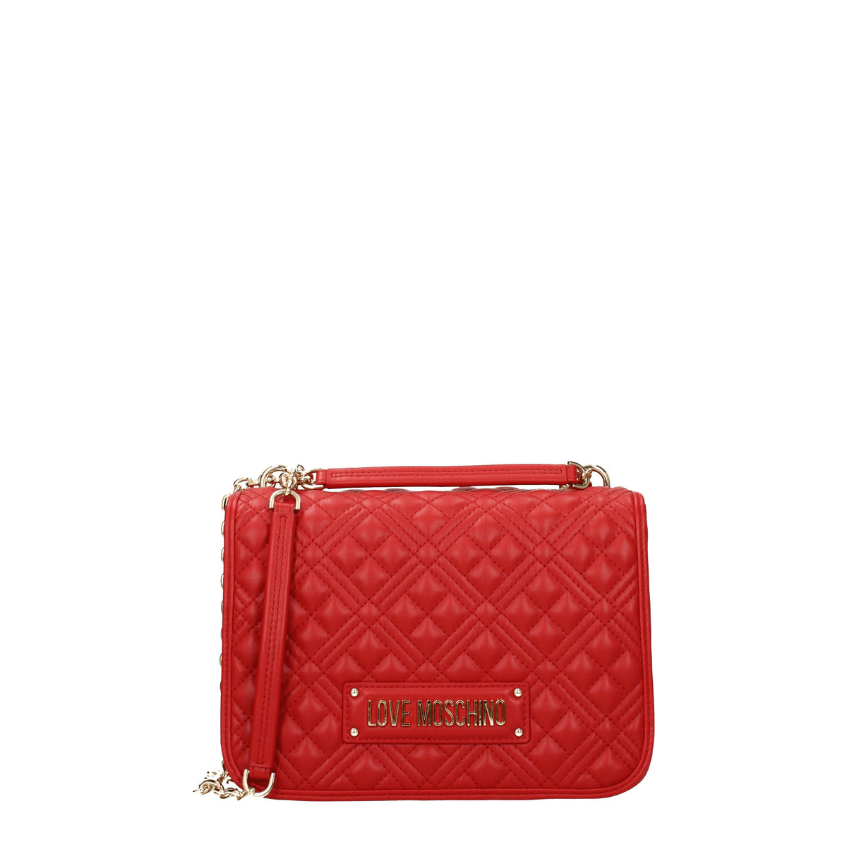 Love Moschino Borse a Spalla Donna Poliuretano Rosso