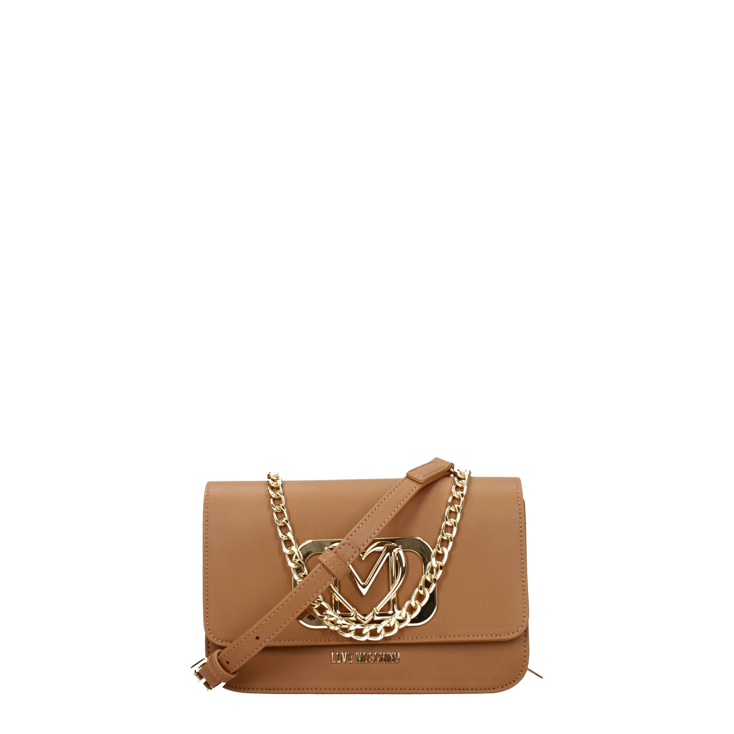 Love Moschino Borse a Mano Donna Poliuretano Marrone Camel