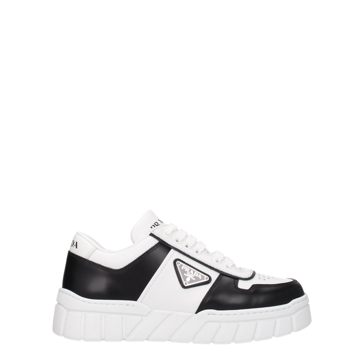 Prada Sneakers Uomo Pelle Bianco Nero