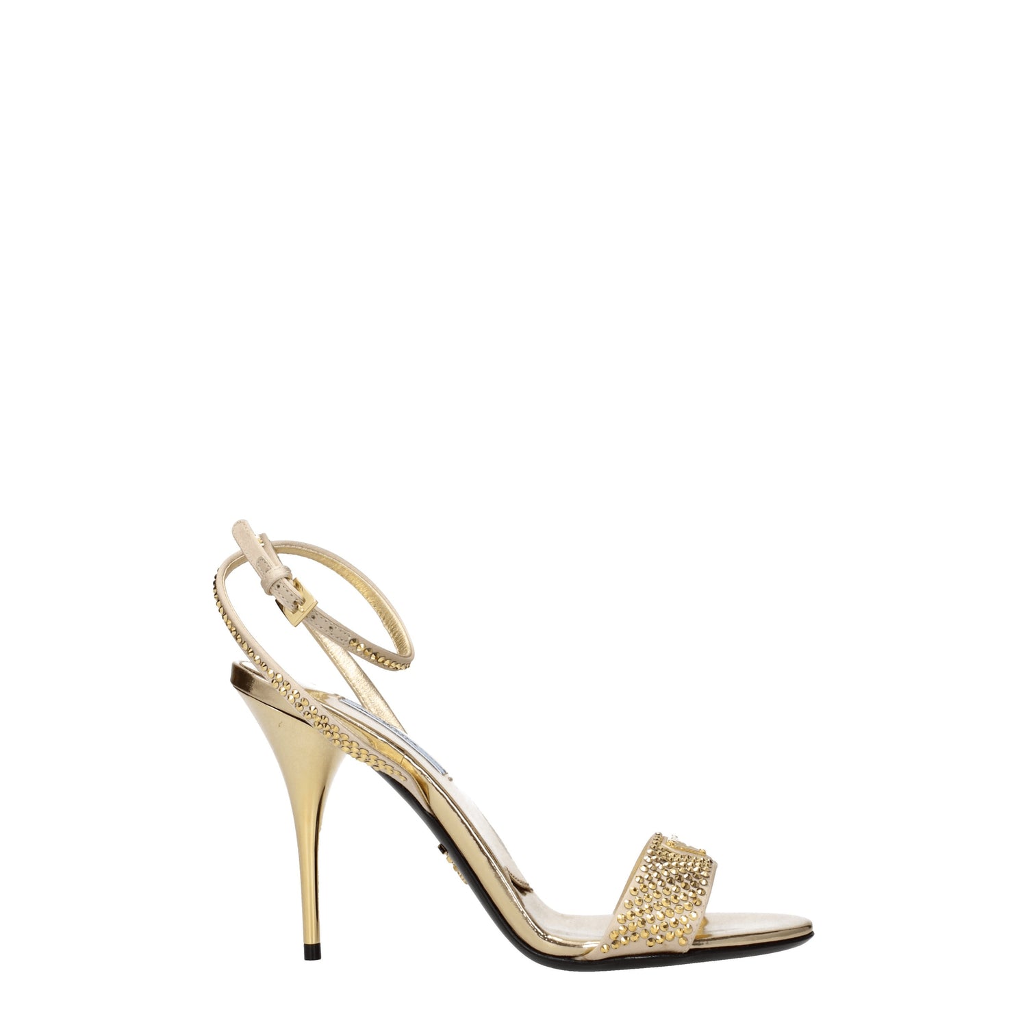 Prada Sandali Donna Raso Oro Platino