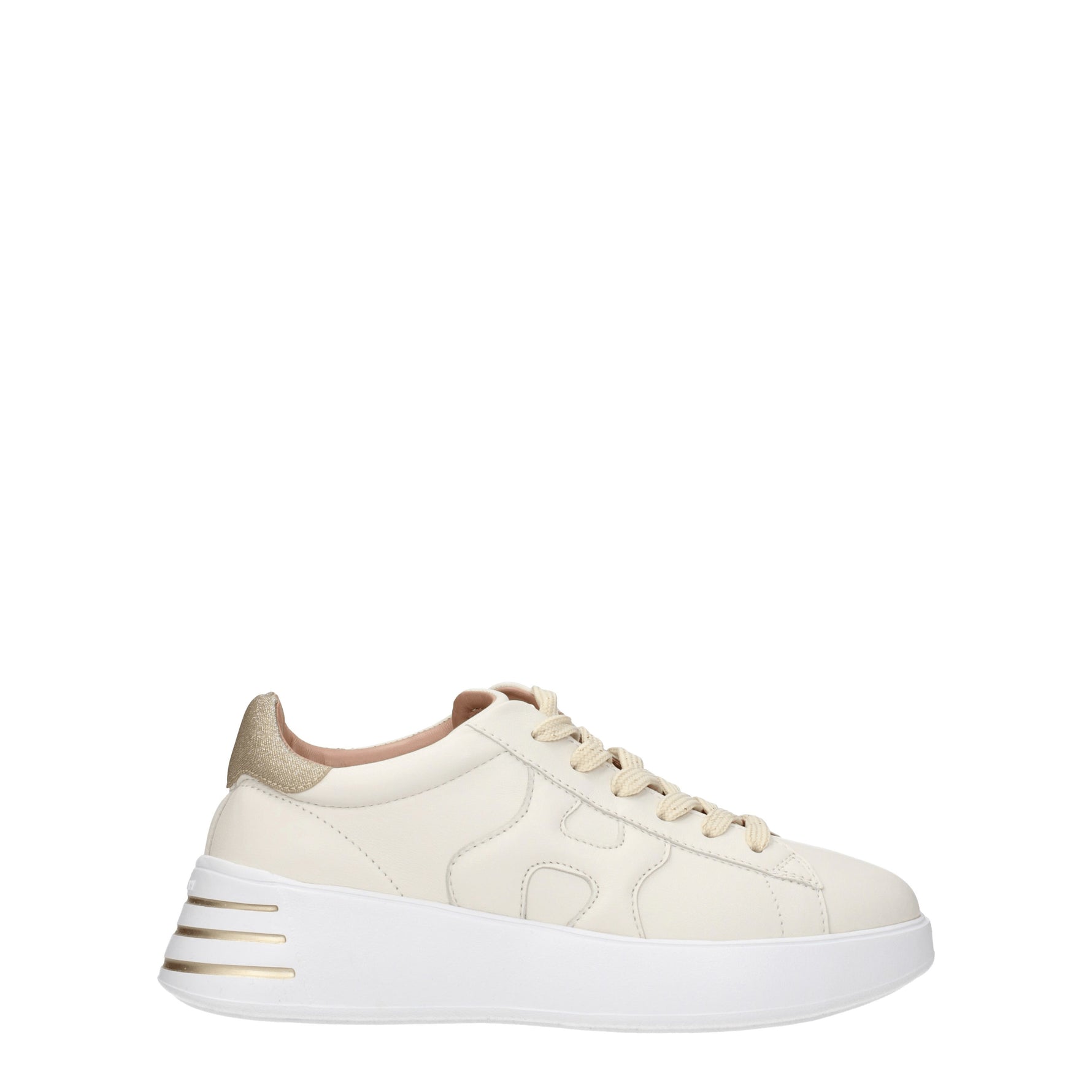 Hogan Sneakers rebel memory foam Donna Pelle Beige Beige Chiaro