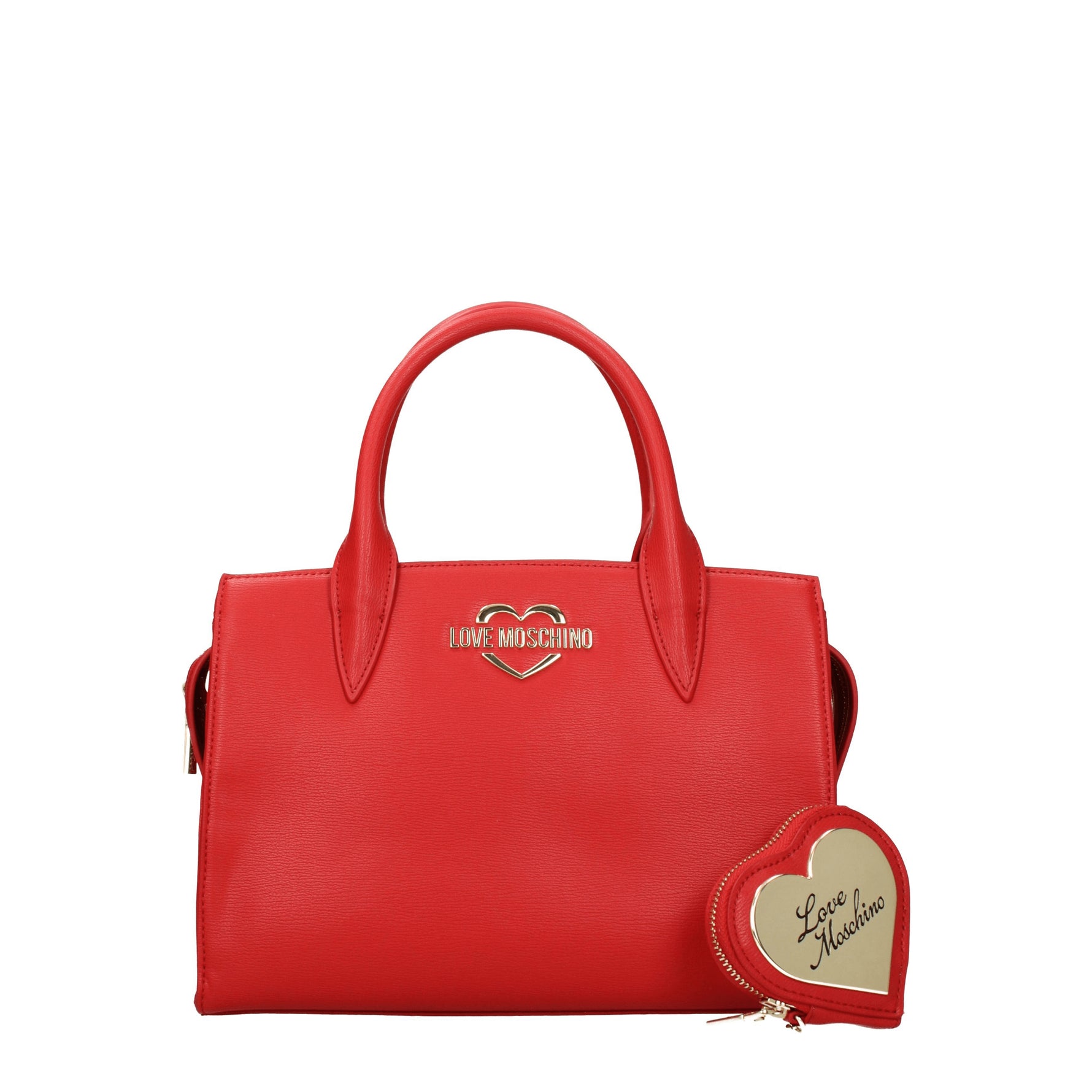 Love Moschino Borse a Mano Donna Poliuretano Rosso Rossetto