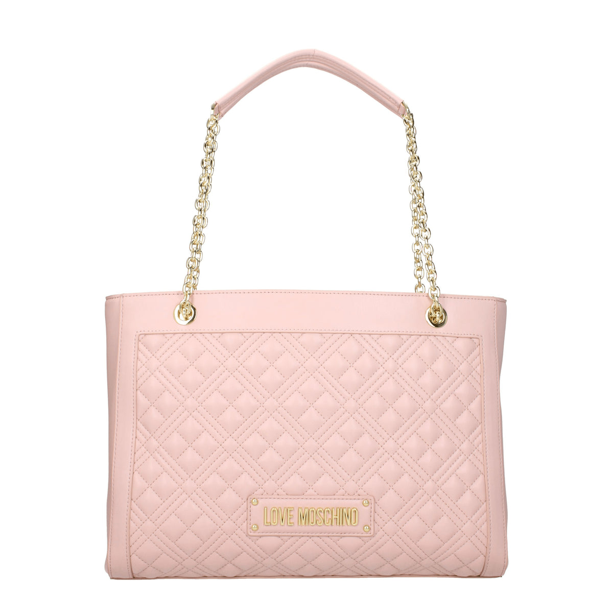 Love Moschino Borse a Spalla Donna Poliuretano Rosa Rosa Cipria