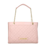 Love Moschino Borse a Spalla Donna Poliuretano Rosa Rosa Cipria