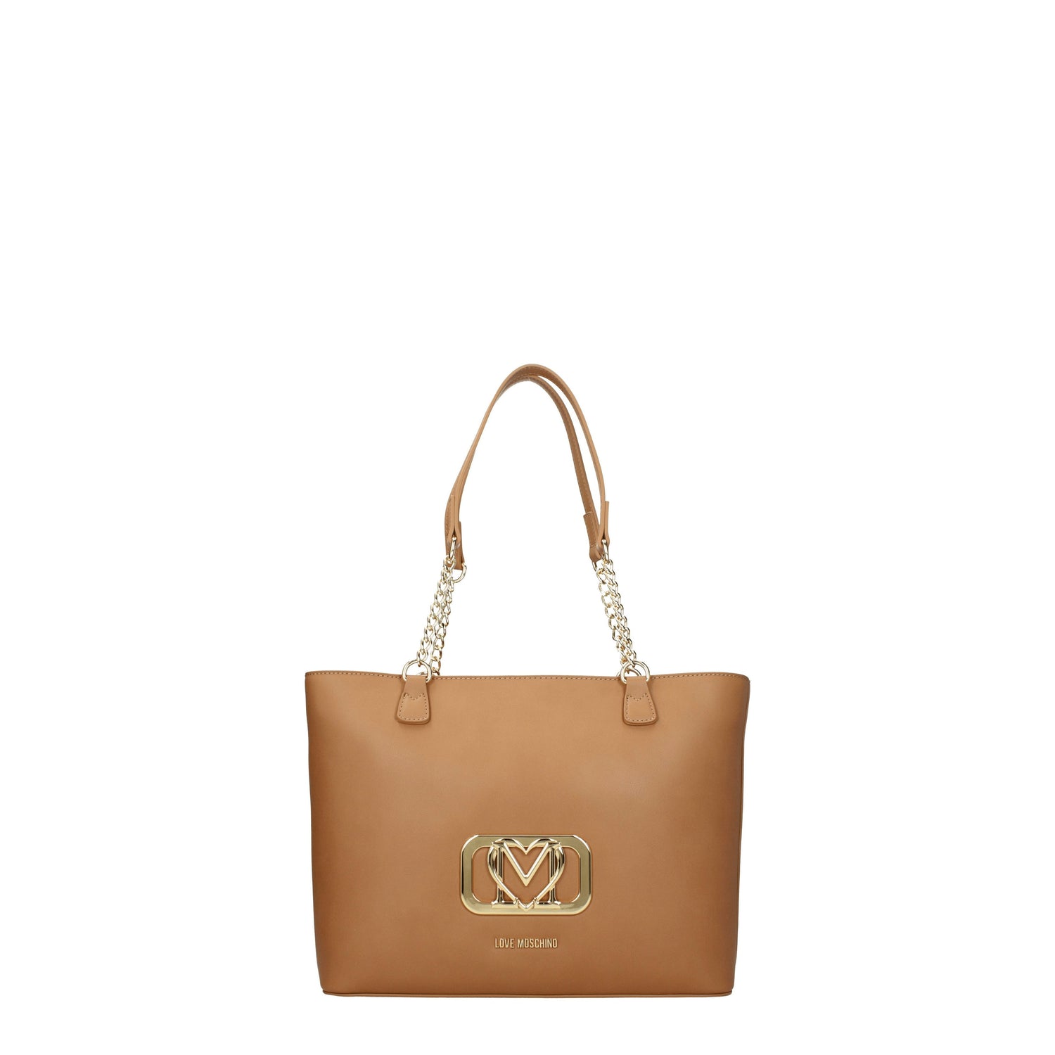 Love Moschino Borse a Spalla Donna Poliuretano Marrone Camel