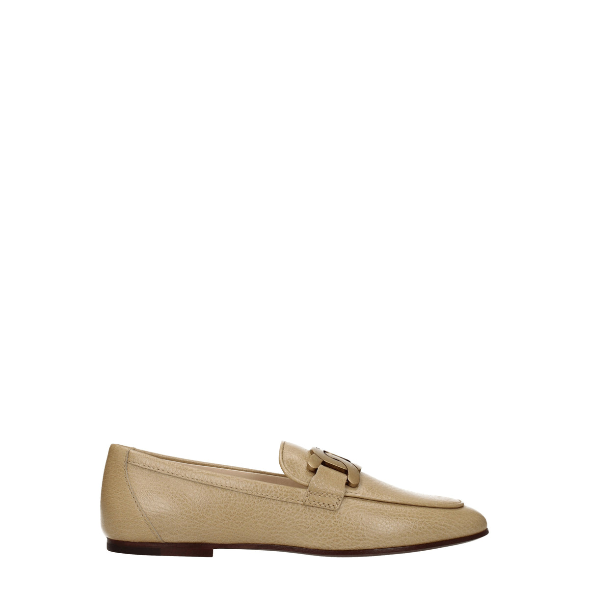 Tod's Mocassini Donna Pelle Beige Corda