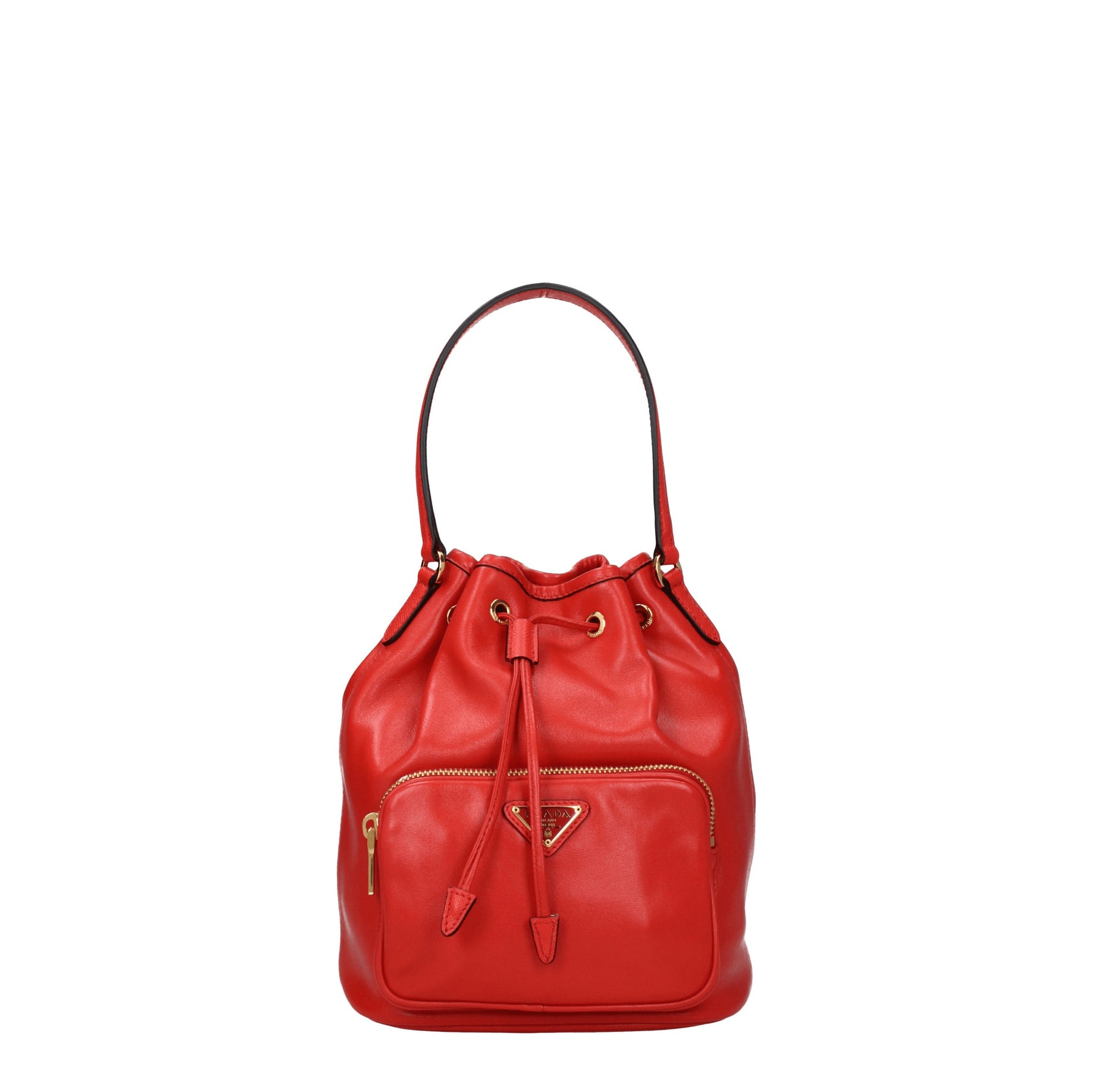 Prada Borse a Mano Donna Pelle Rosso Pomodoro