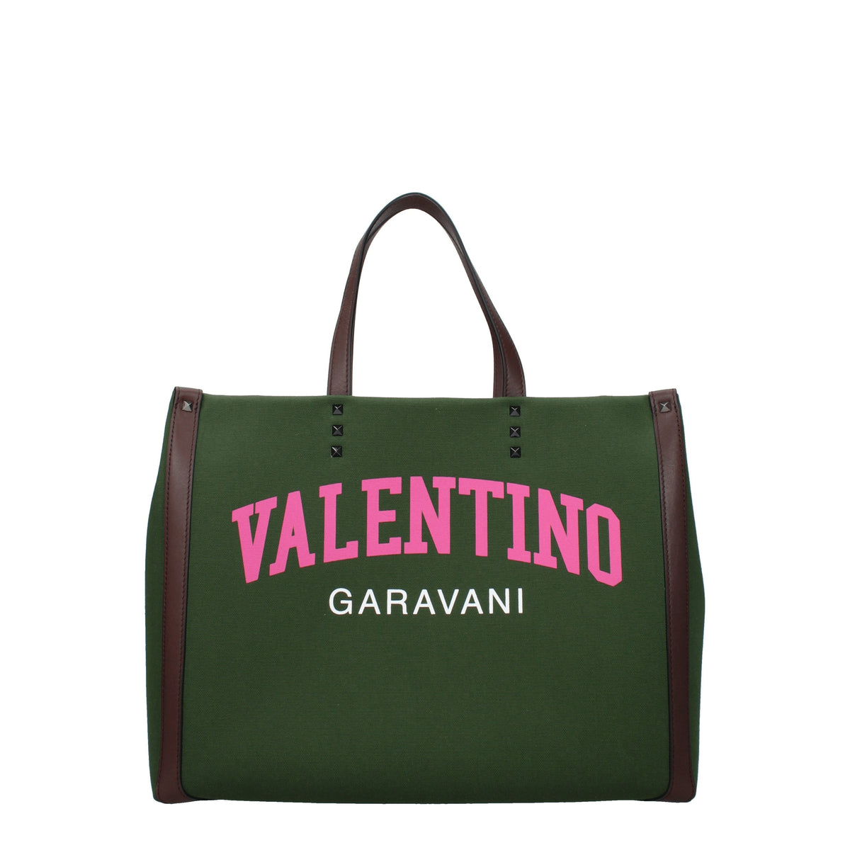 Valentino Garavani Borse a Mano Donna Tessuto Verde Fuxia