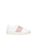 Valentino Garavani Sneakers Donna Pelle Bianco Acqua alle Rose