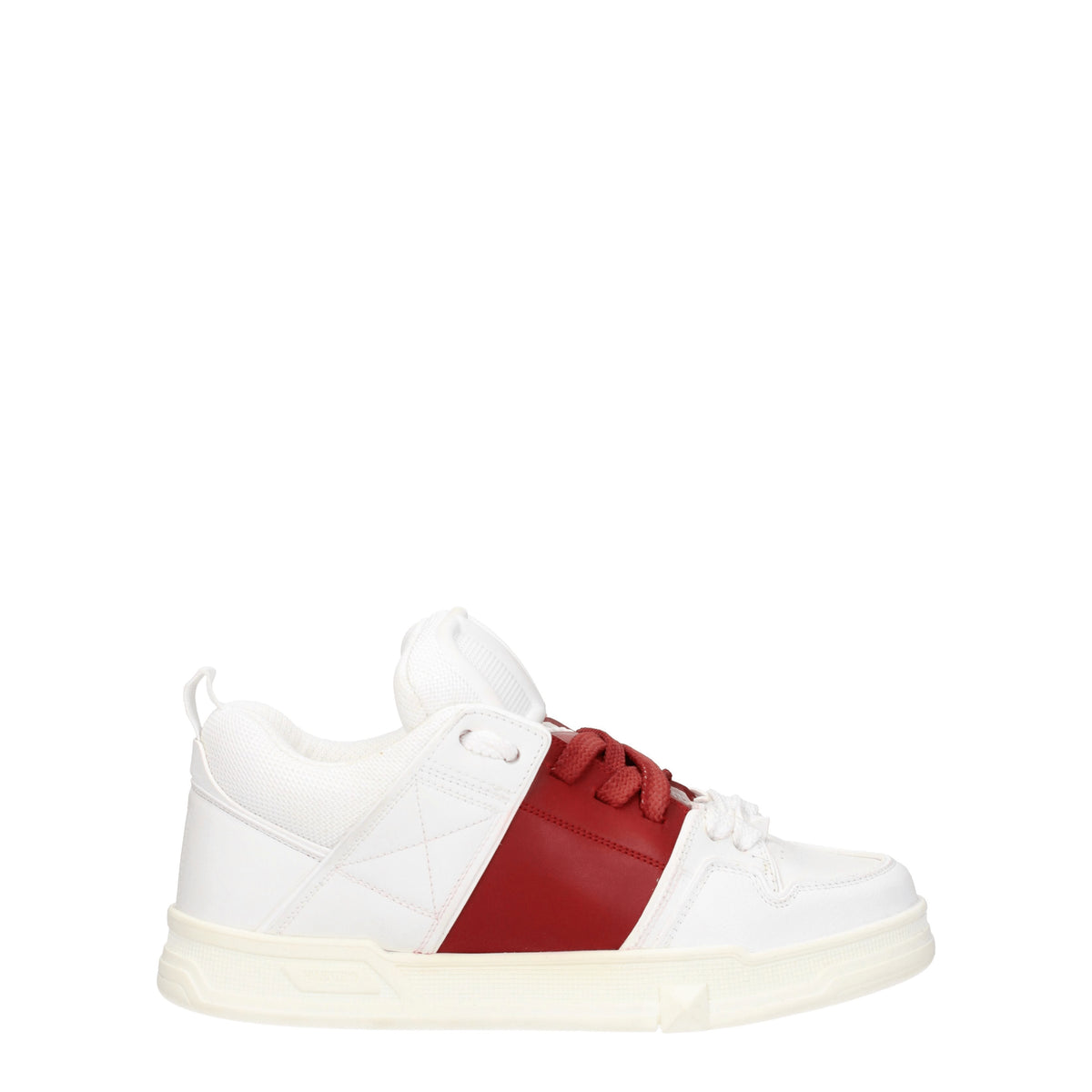 Valentino Garavani Sneakers Donna Pelle Bianco Rosso