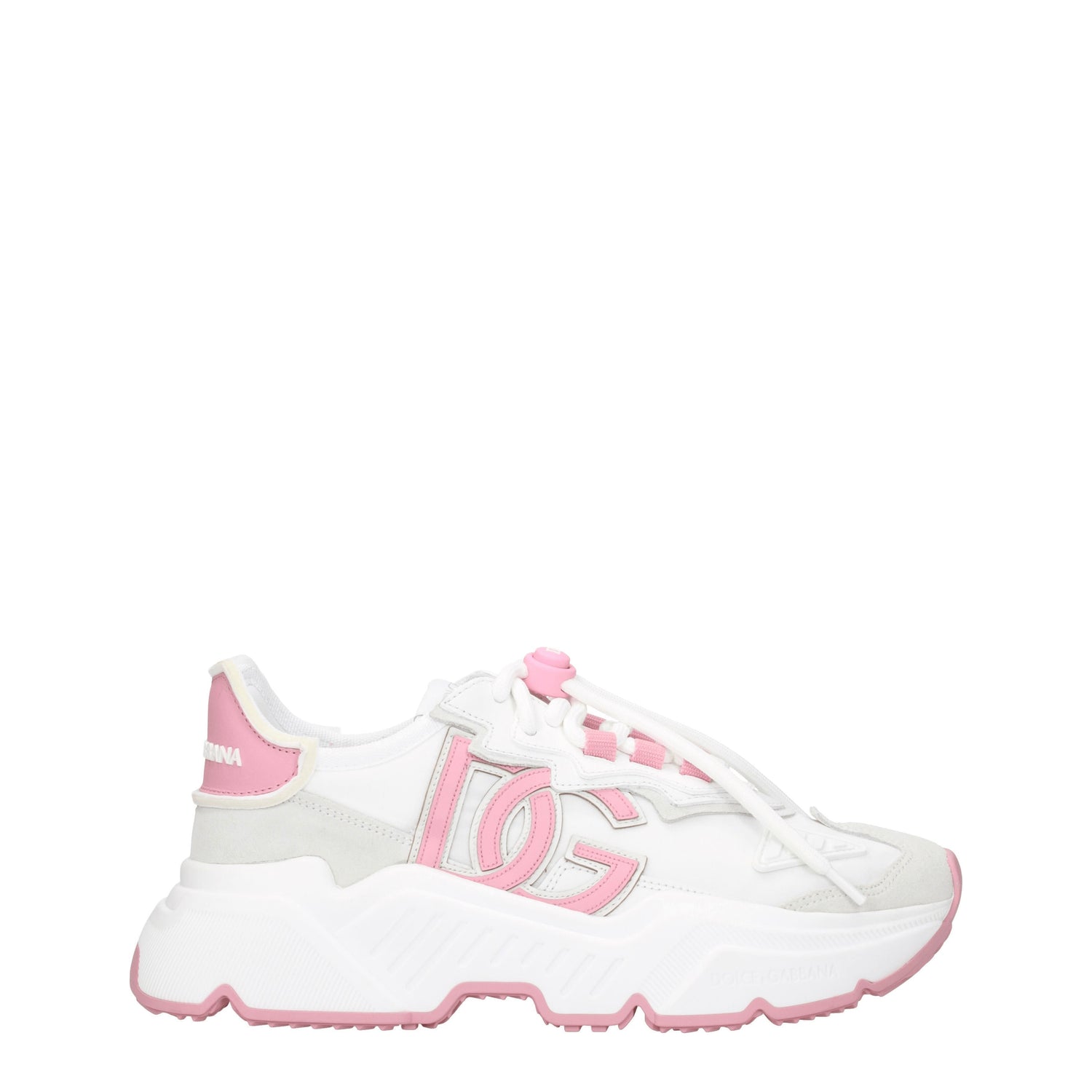 Dolce&Gabbana Sneakers Donna Tessuto Bianco Rosa