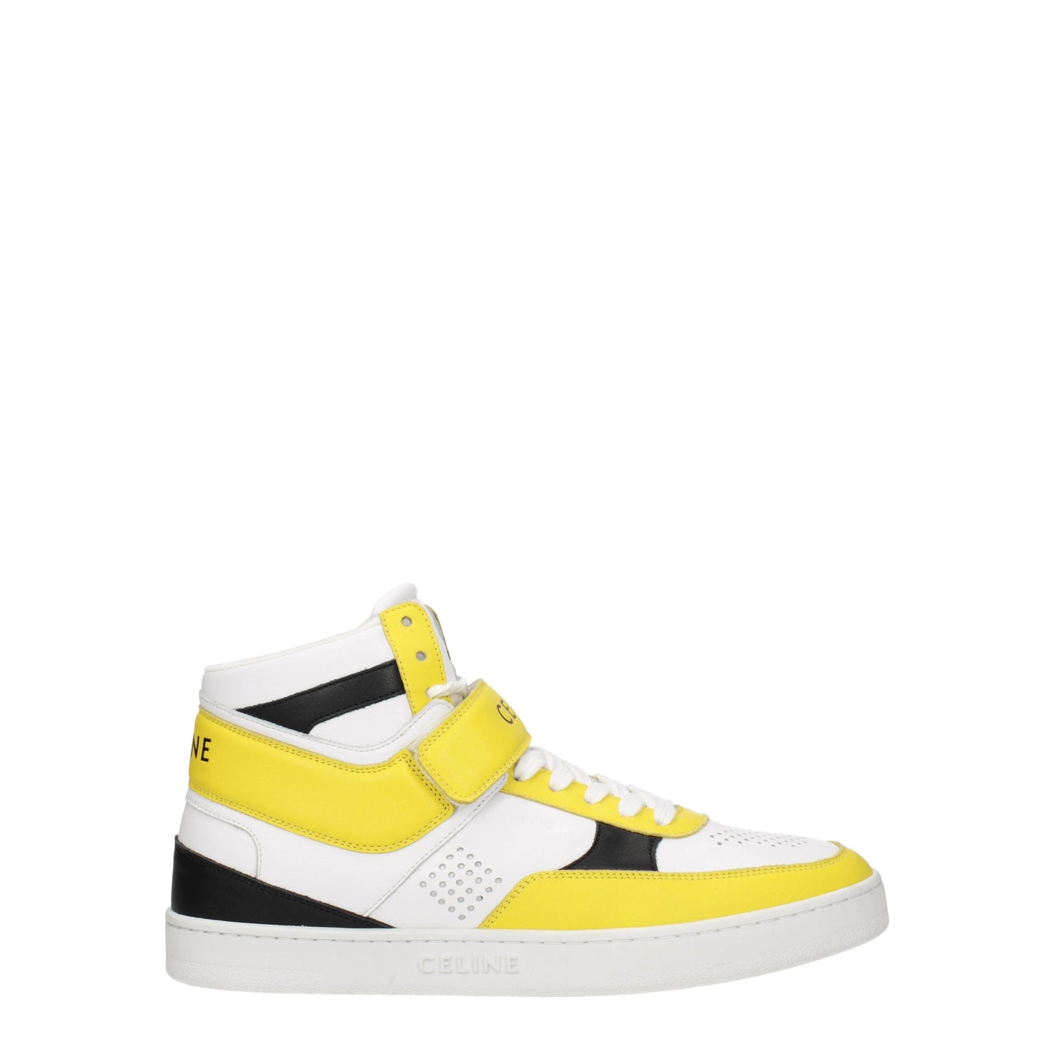 Celine Sneakers Uomo Pelle Bianco Giallo