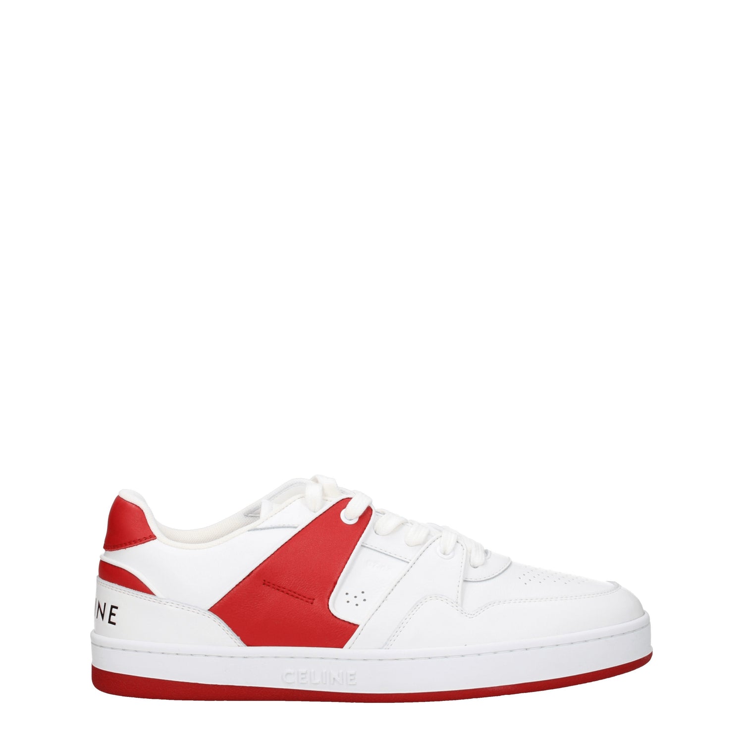 Celine Sneakers Donna Pelle Bianco Rosso