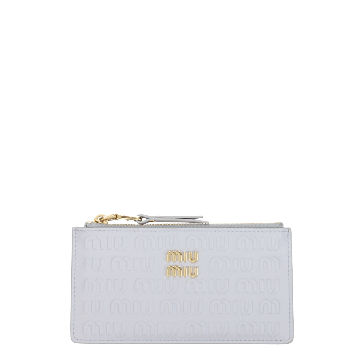 Miu Miu Portamonete Donna Pelle Grigio Fiordaliso