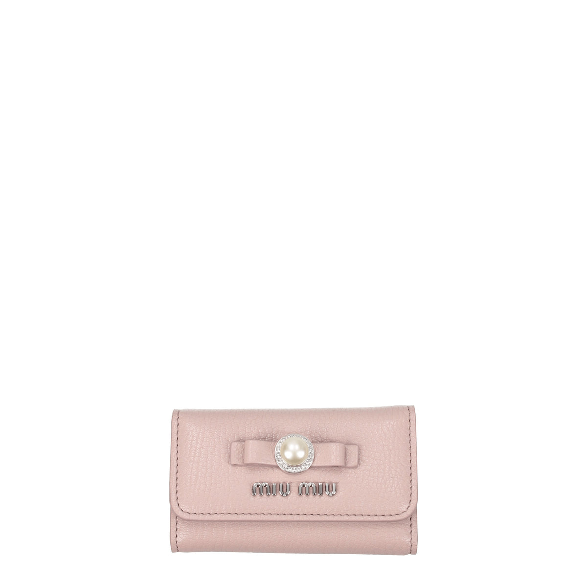 Miu Miu Portachiavi Donna Pelle Rosa Opale