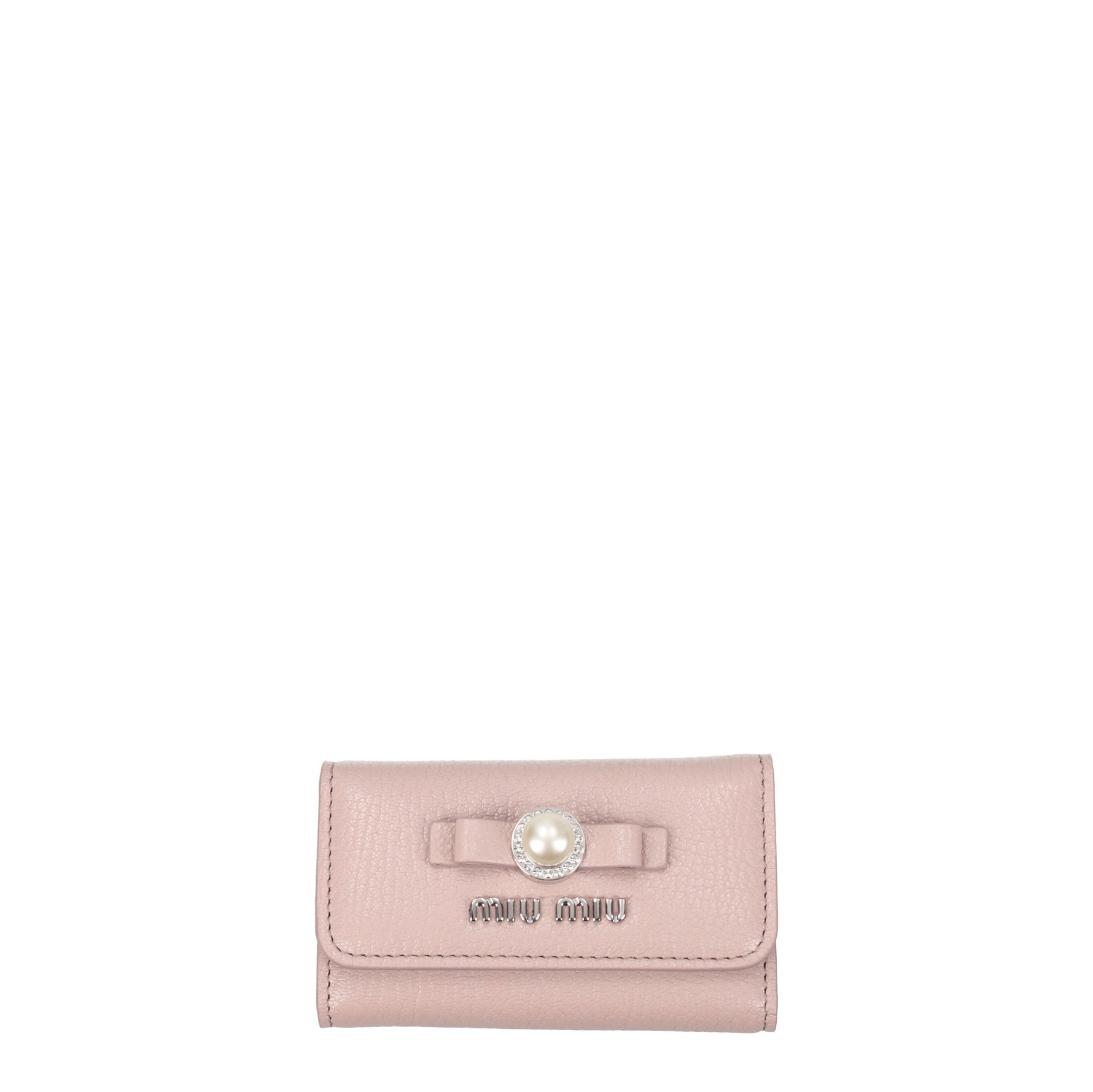 Miu Miu Portachiavi Donna Pelle Rosa Opale