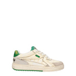 Palm Angels Sneakers Donna Pelle Beige Verde