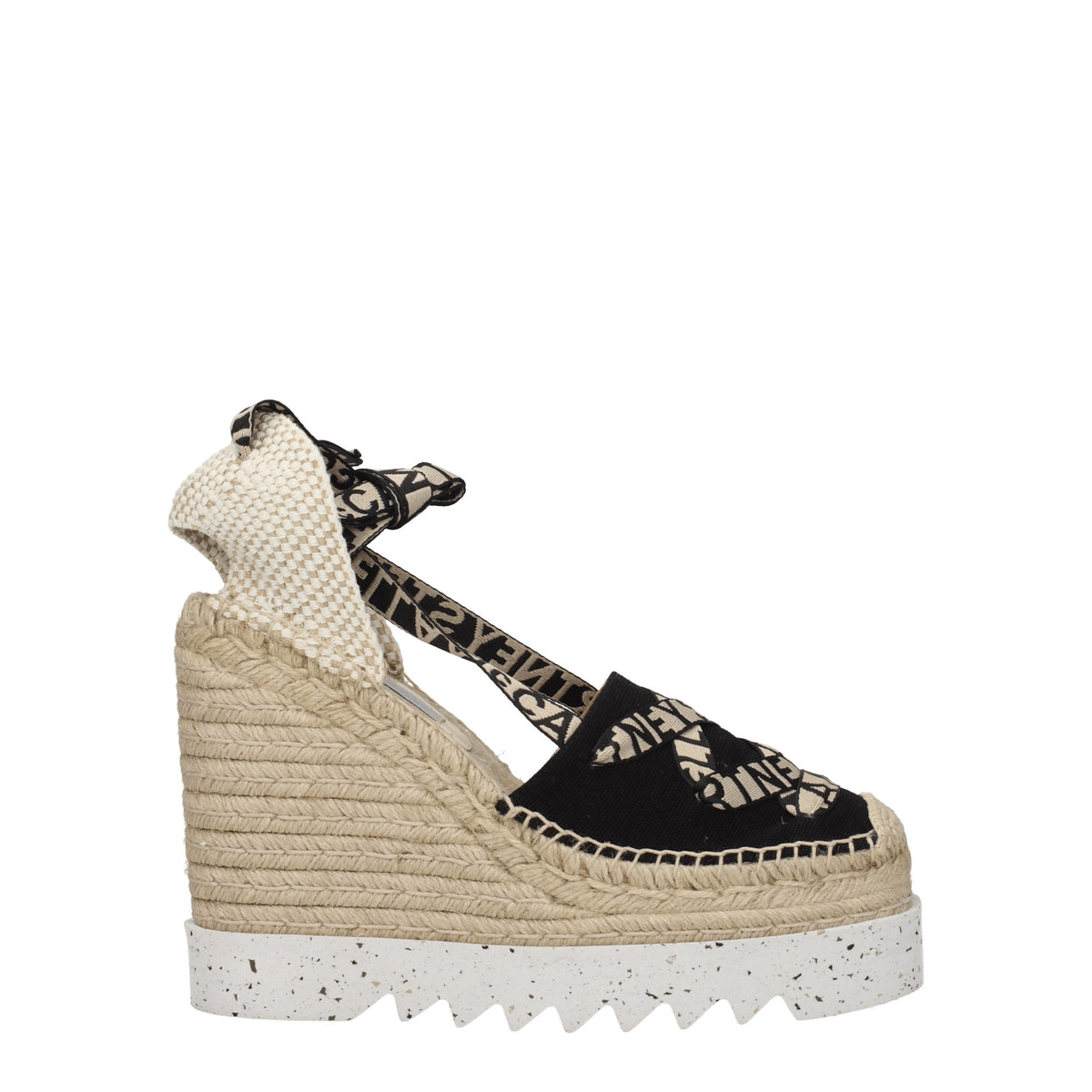 Stella McCartney Zeppe Donna Tessuto Nero Naturale