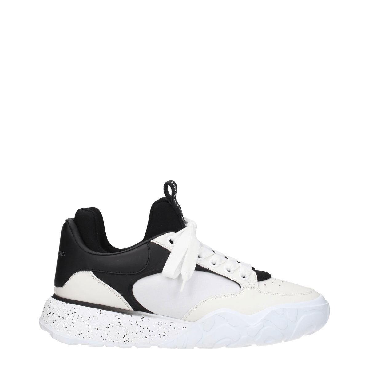 Alexander McQueen Sneakers Uomo Pelle Bianco Nero