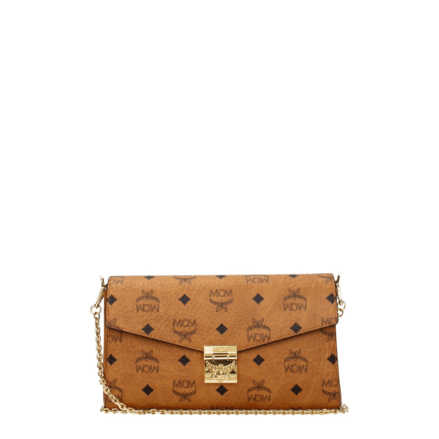 MCM Pochette Donna Pelle Marrone Cognac