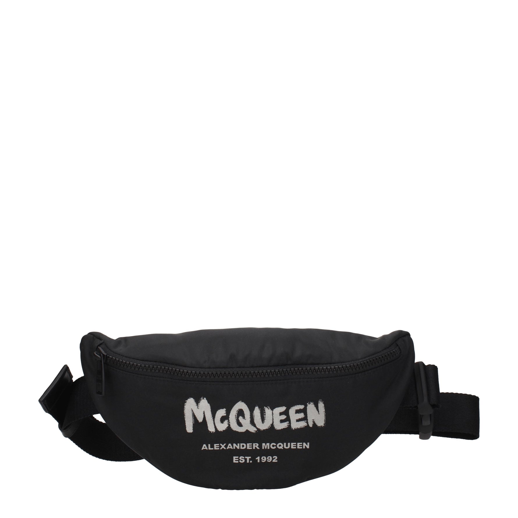 Alexander McQueen Zaini e Marsupi Uomo Nylon Nero