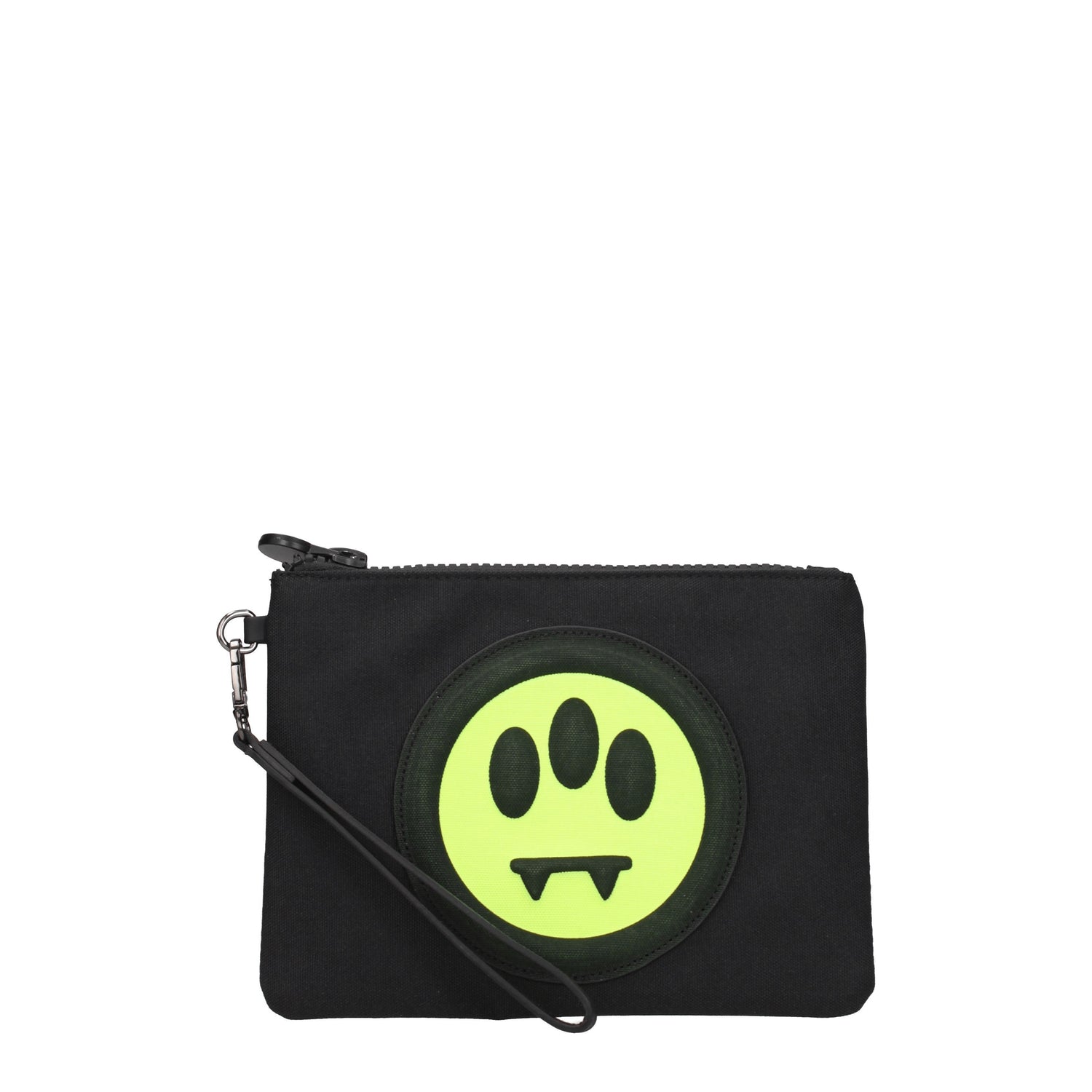 Barrow Pochette Donna Tessuto Nero Giallo Fluo