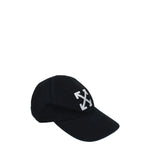 Off-White Cappelli Donna Cotone Nero Bianco