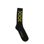 Off-White Calze e Calzini Uomo Cotone Nero Giallo