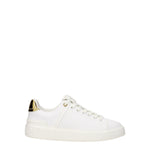 Balmain Sneakers Donna Tessuto Bianco Oro