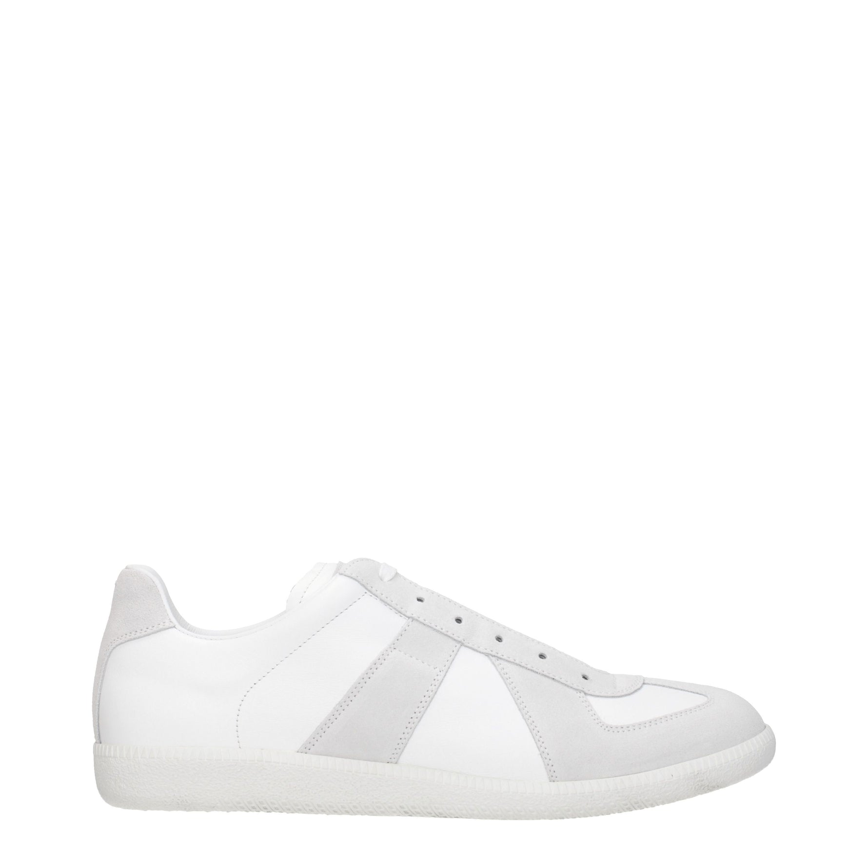 Maison Margiela Sneakers Uomo Pelle Bianco Grigio