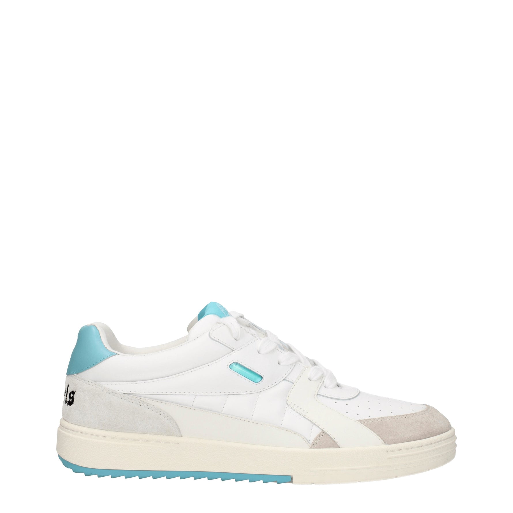 Palm Angels Sneakers Uomo Pelle Bianco Celeste