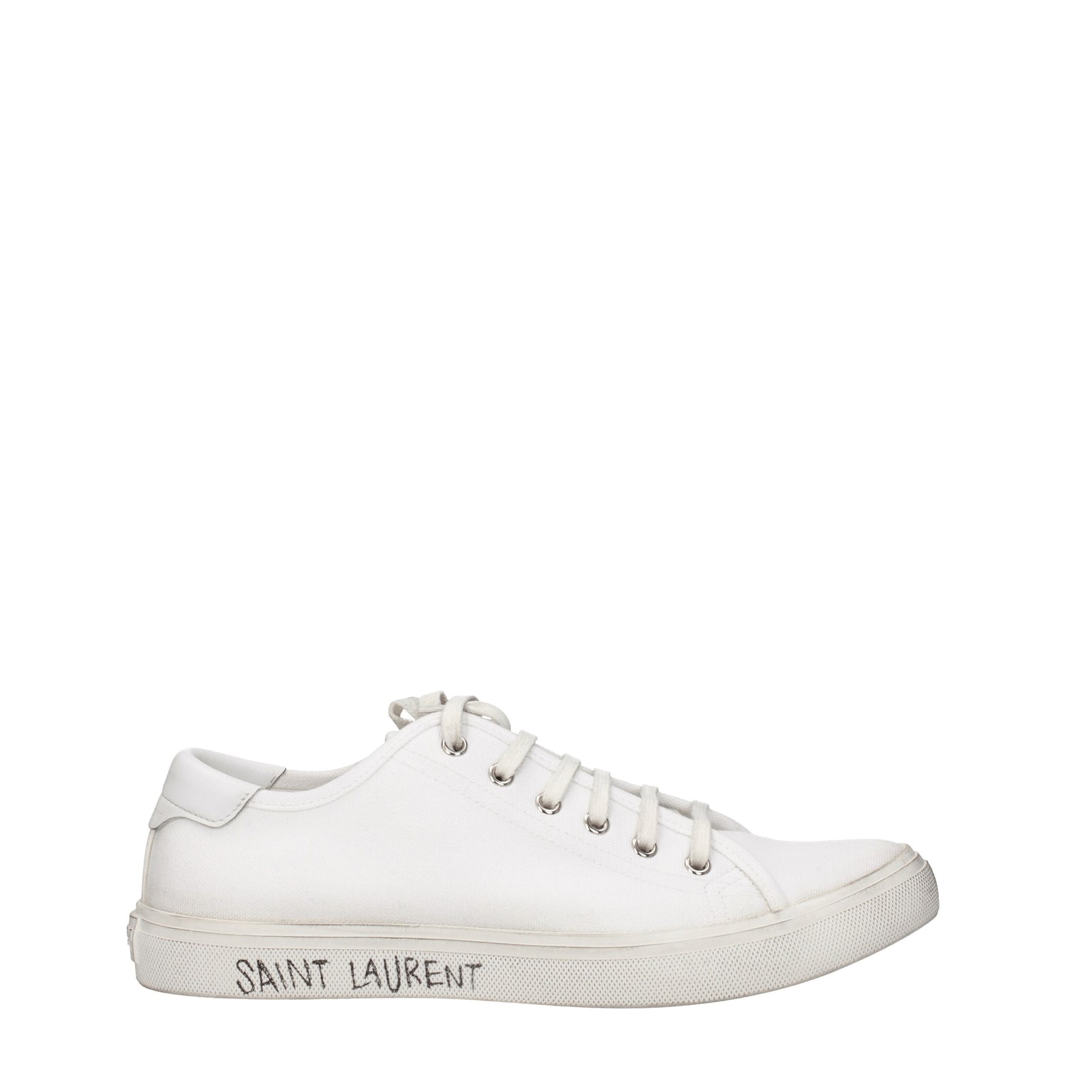 Saint Laurent Sneakers Uomo Tessuto Bianco