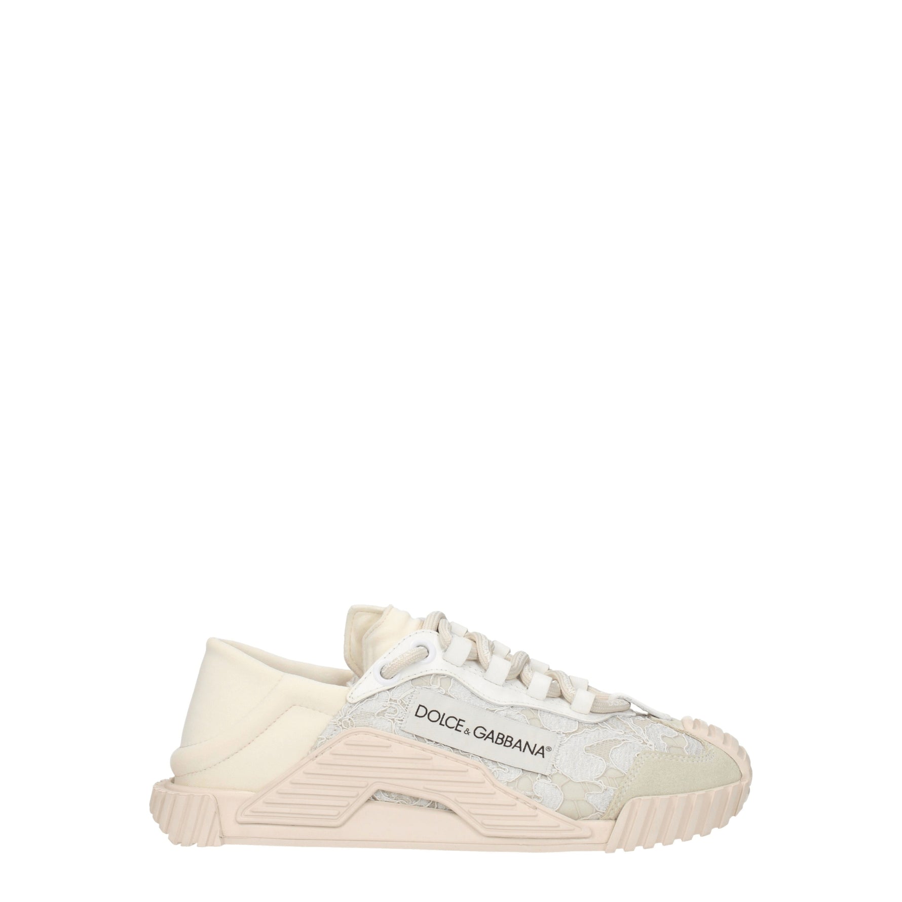 Dolce&Gabbana Sneakers Donna Tessuto Beige Ghiaccio