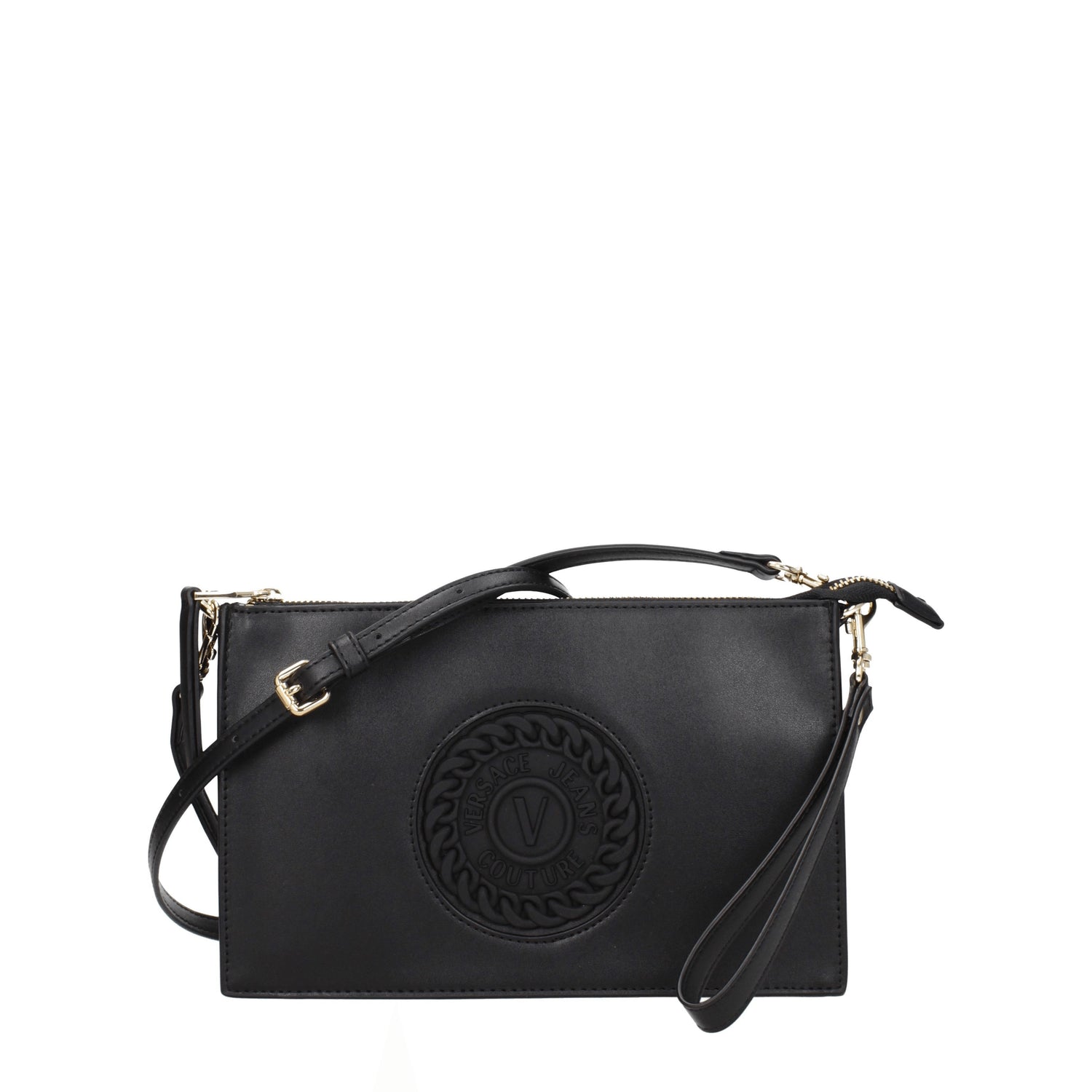 Versace Jeans Pochette couture Donna Poliuretano Nero