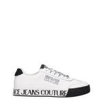 Versace Jeans Sneakers couture Uomo Pelle Bianco Nero