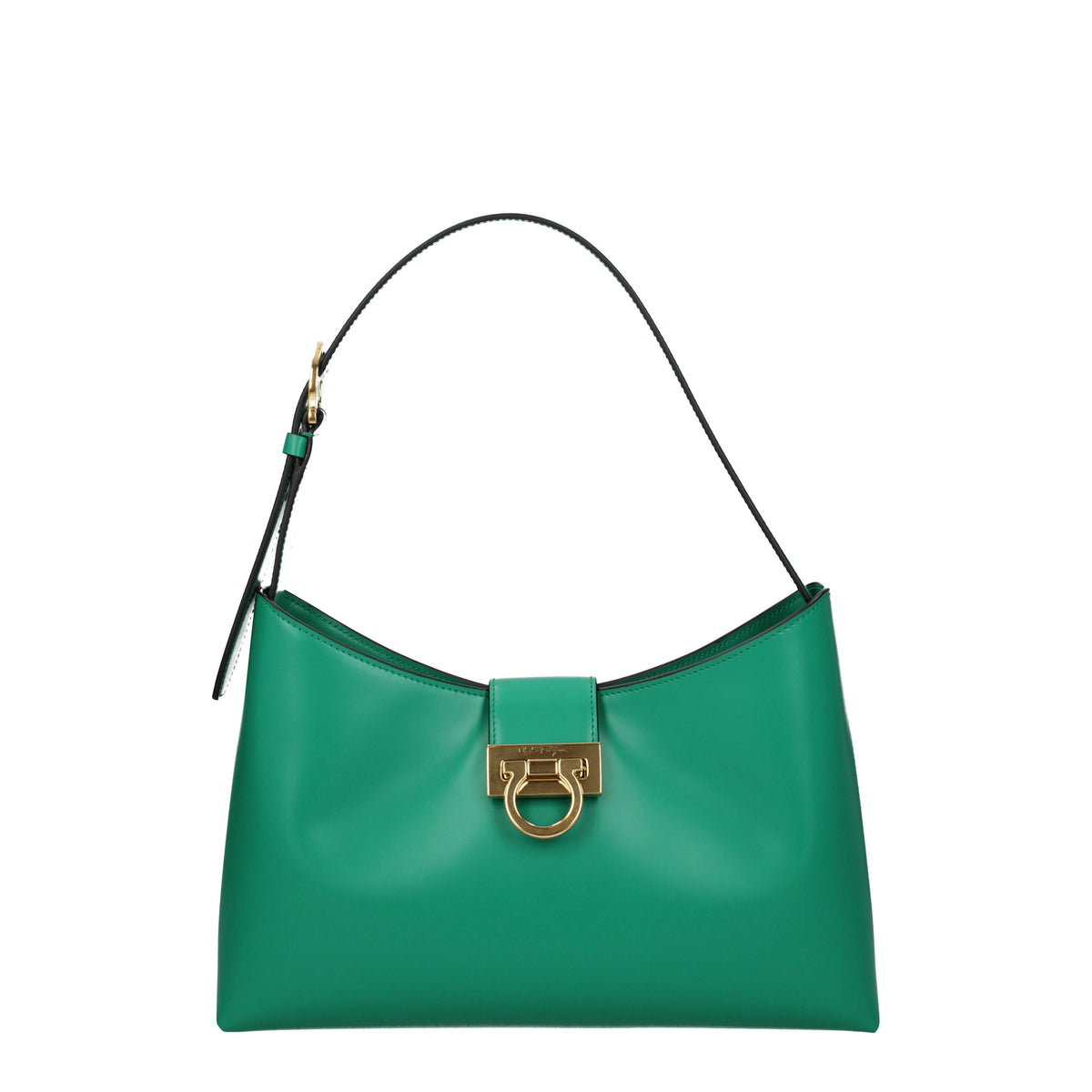 Salvatore Ferragamo Borse a Spalla trifolio s Donna Pelle Verde Smeraldo