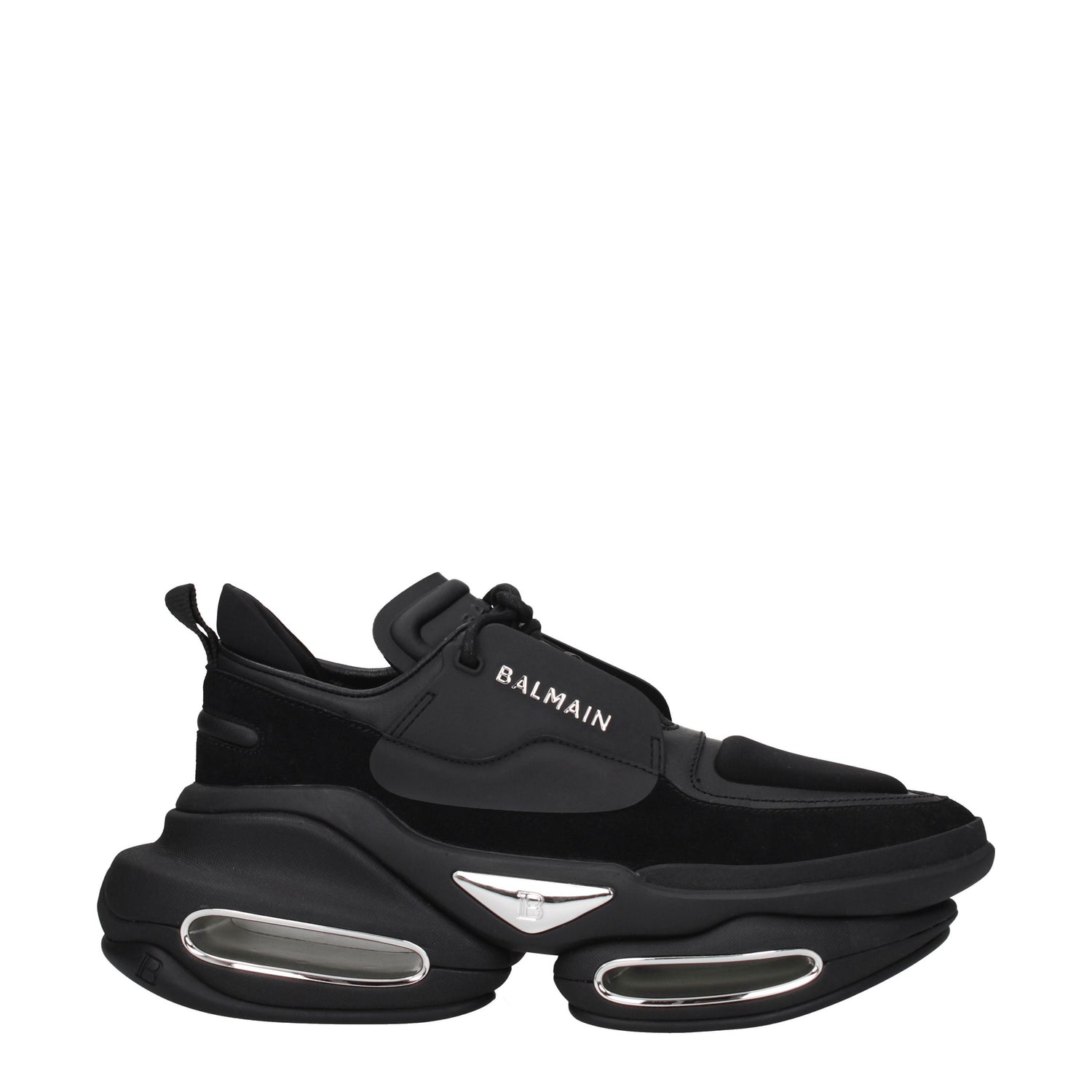 Balmain Sneakers Uomo Camoscio Nero