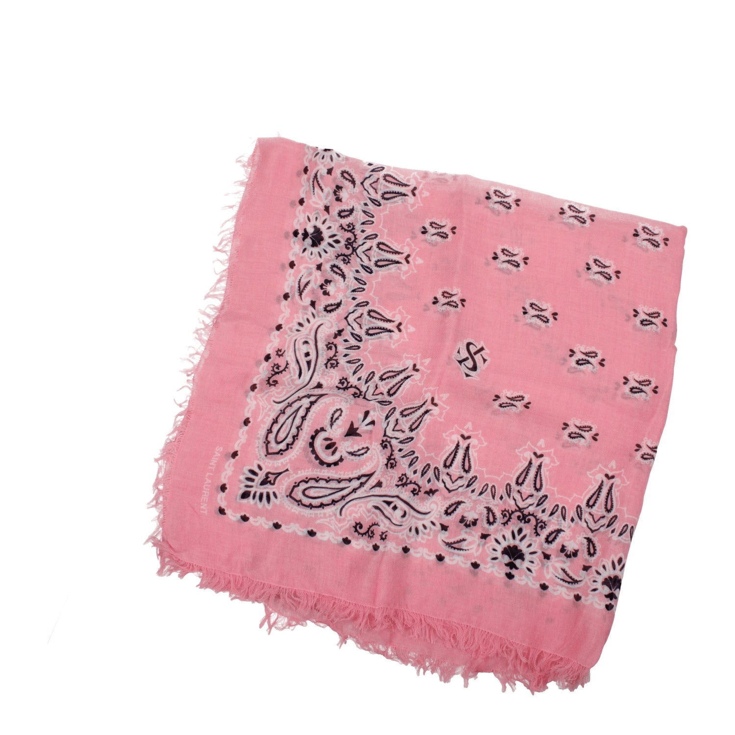 Saint Laurent Foulard Donna Cashmire Rosa Rose Pink