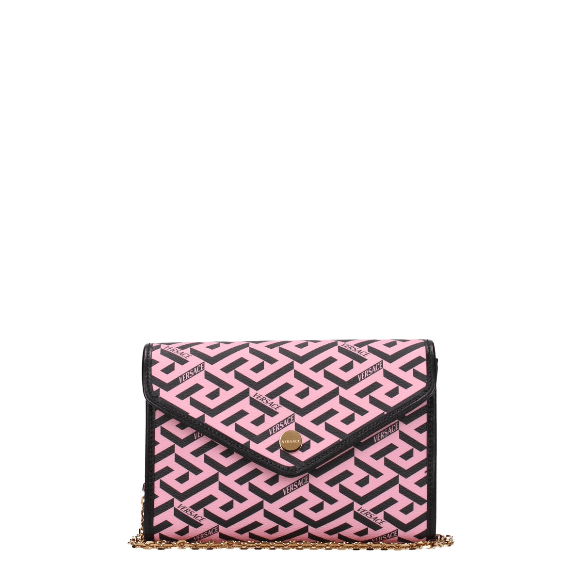 Versace Borse a Tracolla Donna Pelle Rosa Nero