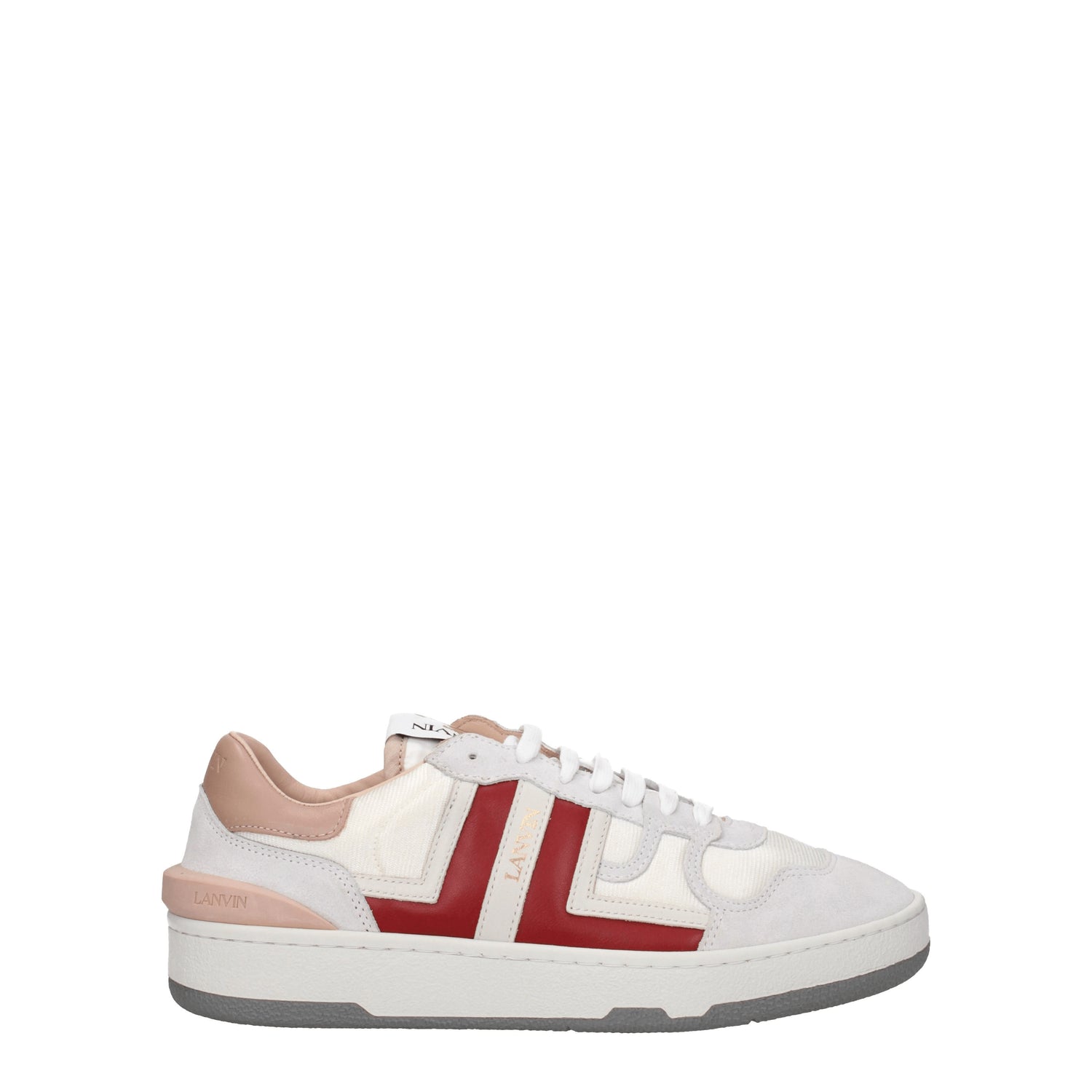 Lanvin Sneakers Donna Camoscio Grigio Rosso