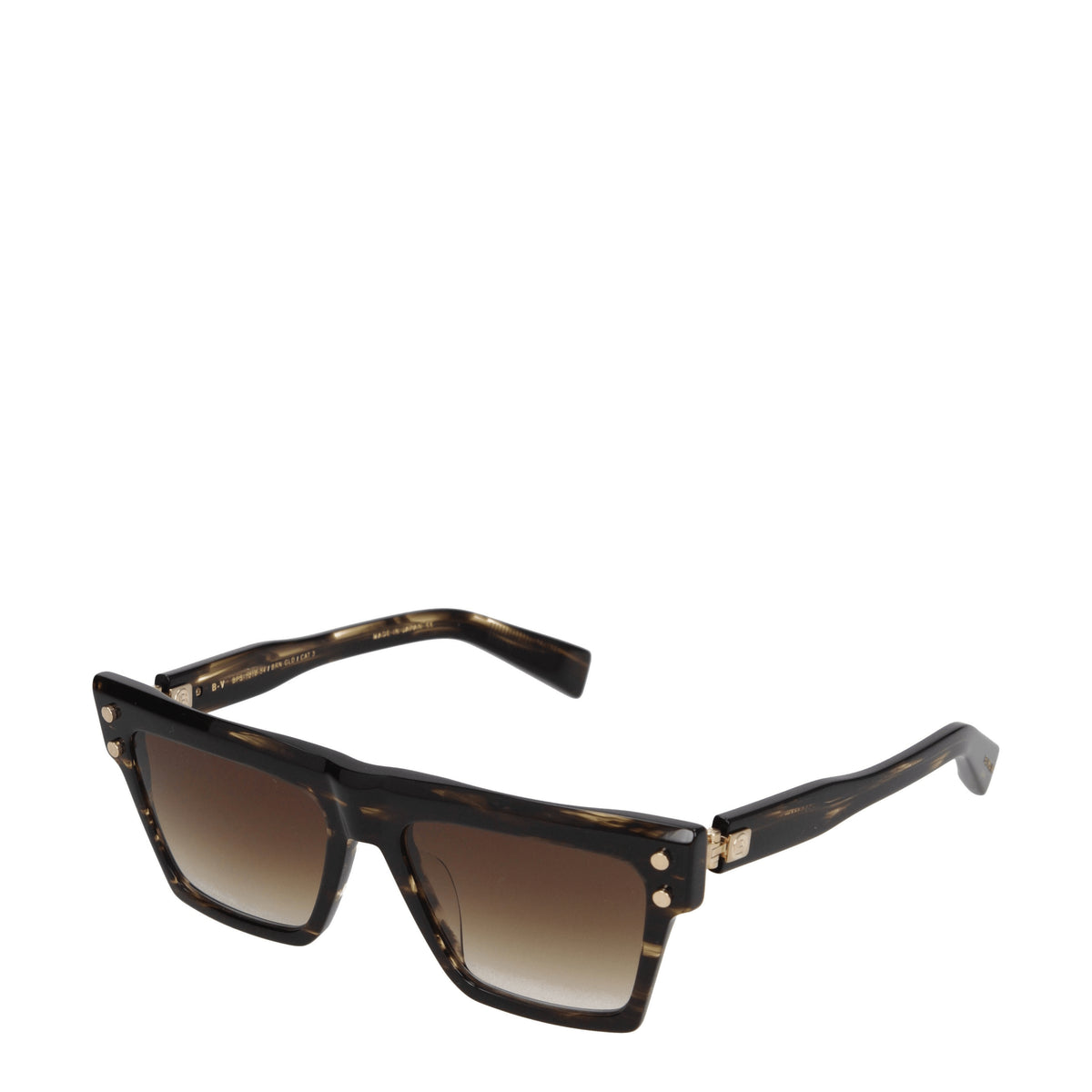 Balmain Occhiali da Sole Donna Acetato Marrone Leopardato