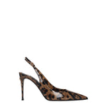 Dolce&Gabbana Sandali Donna Pelle Marrone Leopardato