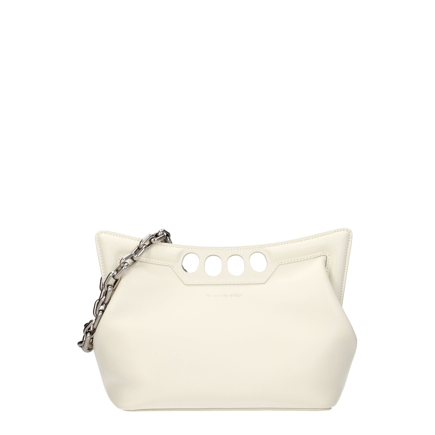 Alexander McQueen Borse a Mano the peak Donna Pelle Bianco Avorio