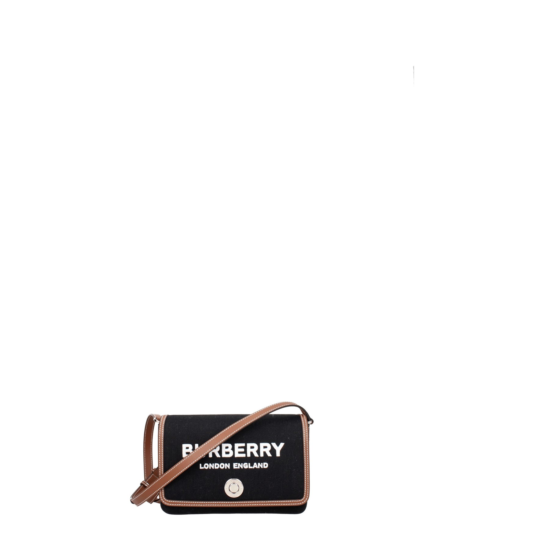 Burberry Borse a Tracolla hampshire Donna Tessuto Nero Tan