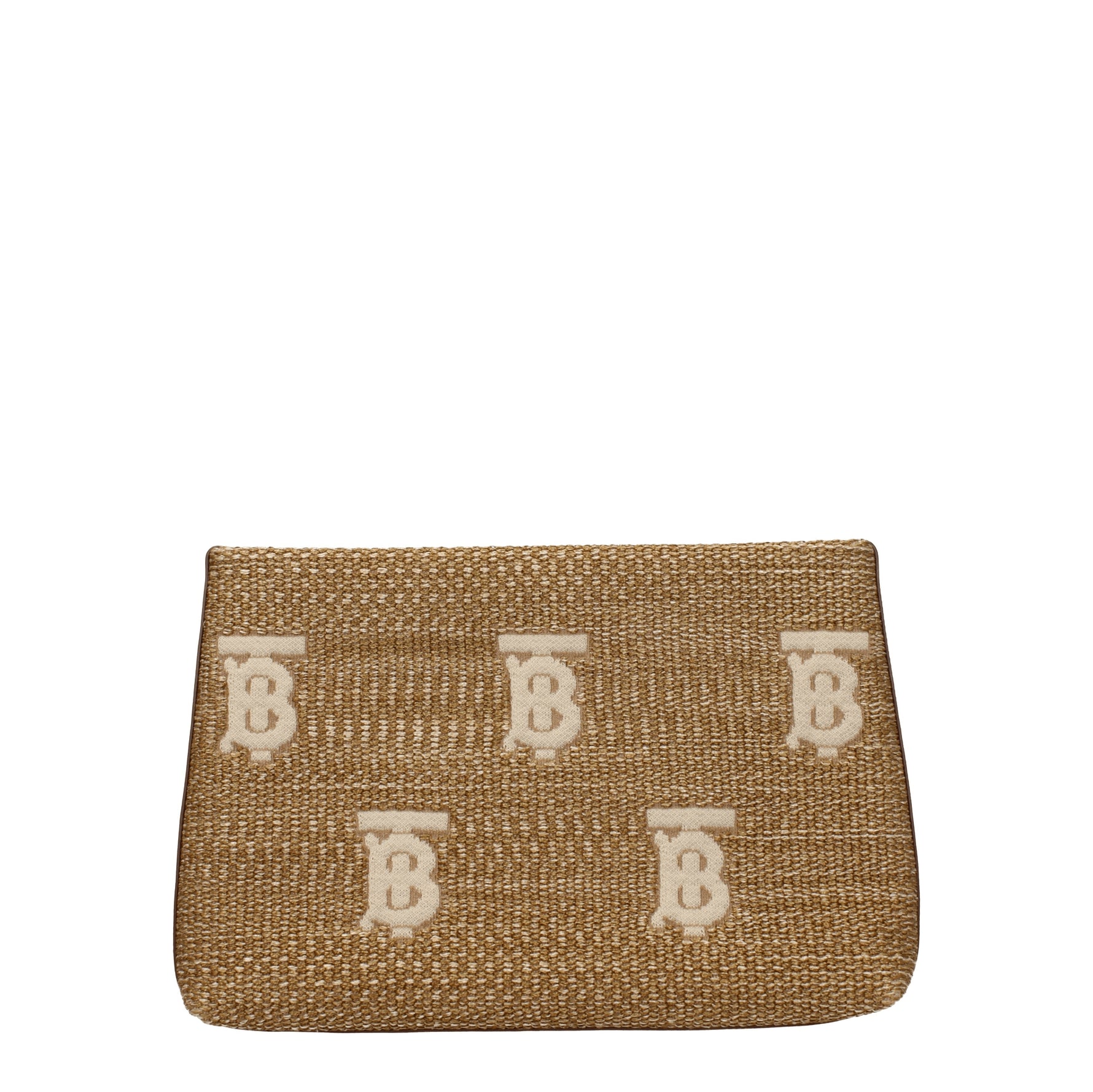 Burberry Pochette Donna Rafia Marrone