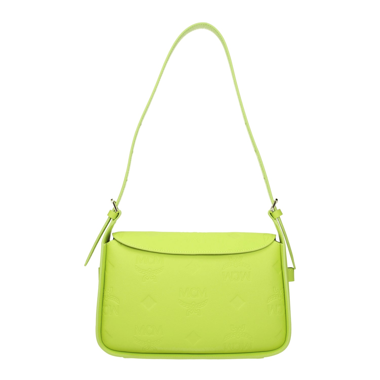 MCM Borse a Spalla Donna Pelle Verde Verde Acido