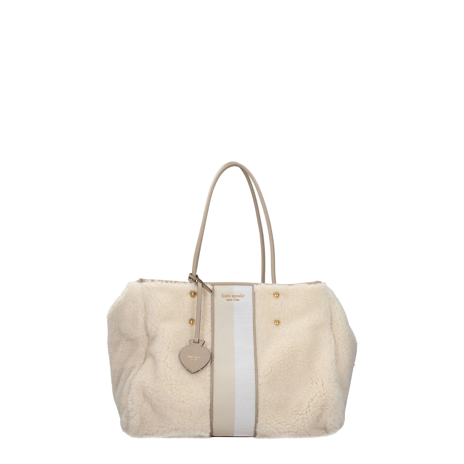 Kate Spade Borse a Spalla Donna Eco Pelliccia Beige