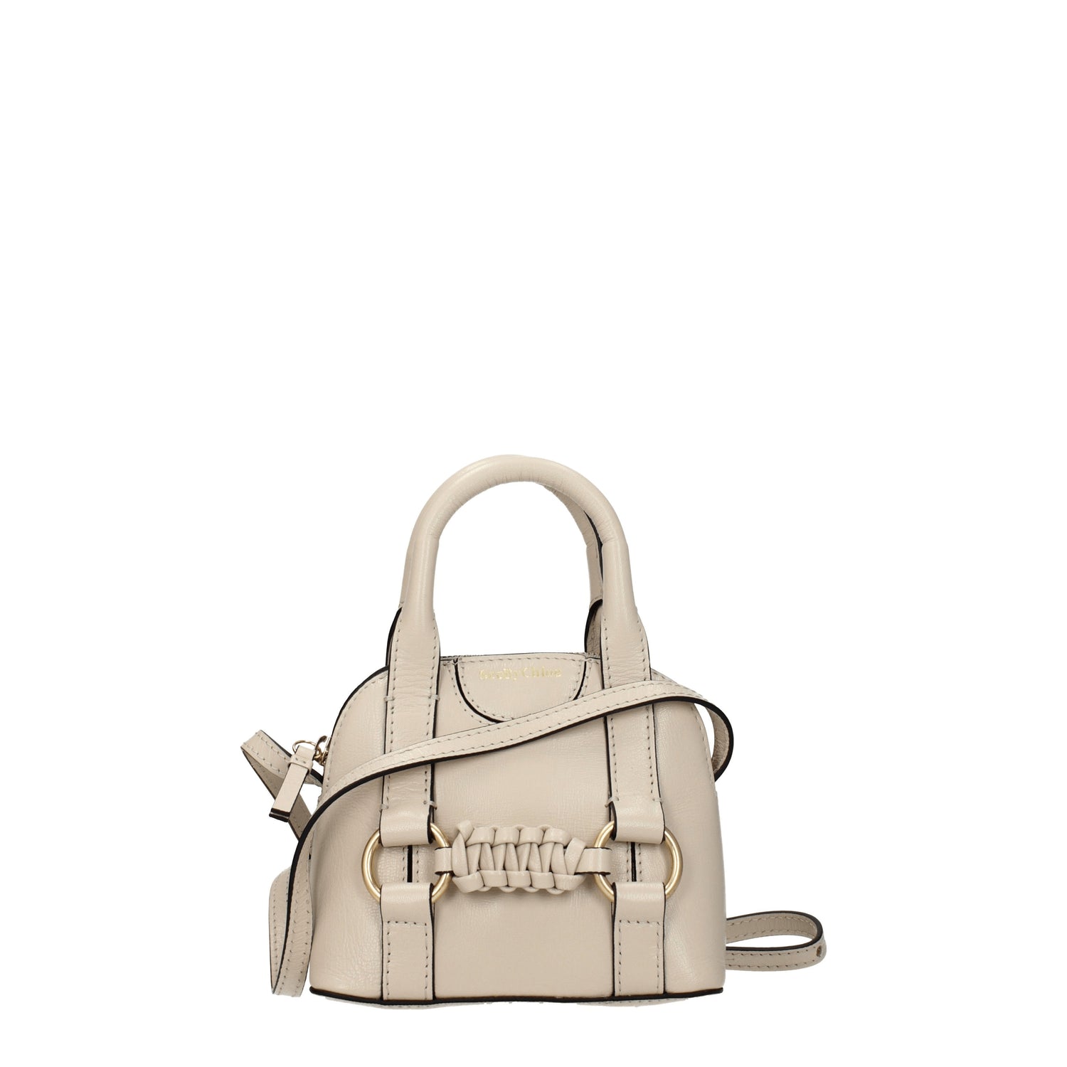 See by Chloé Borse a Tracolla Donna Pelle Beige Cemento