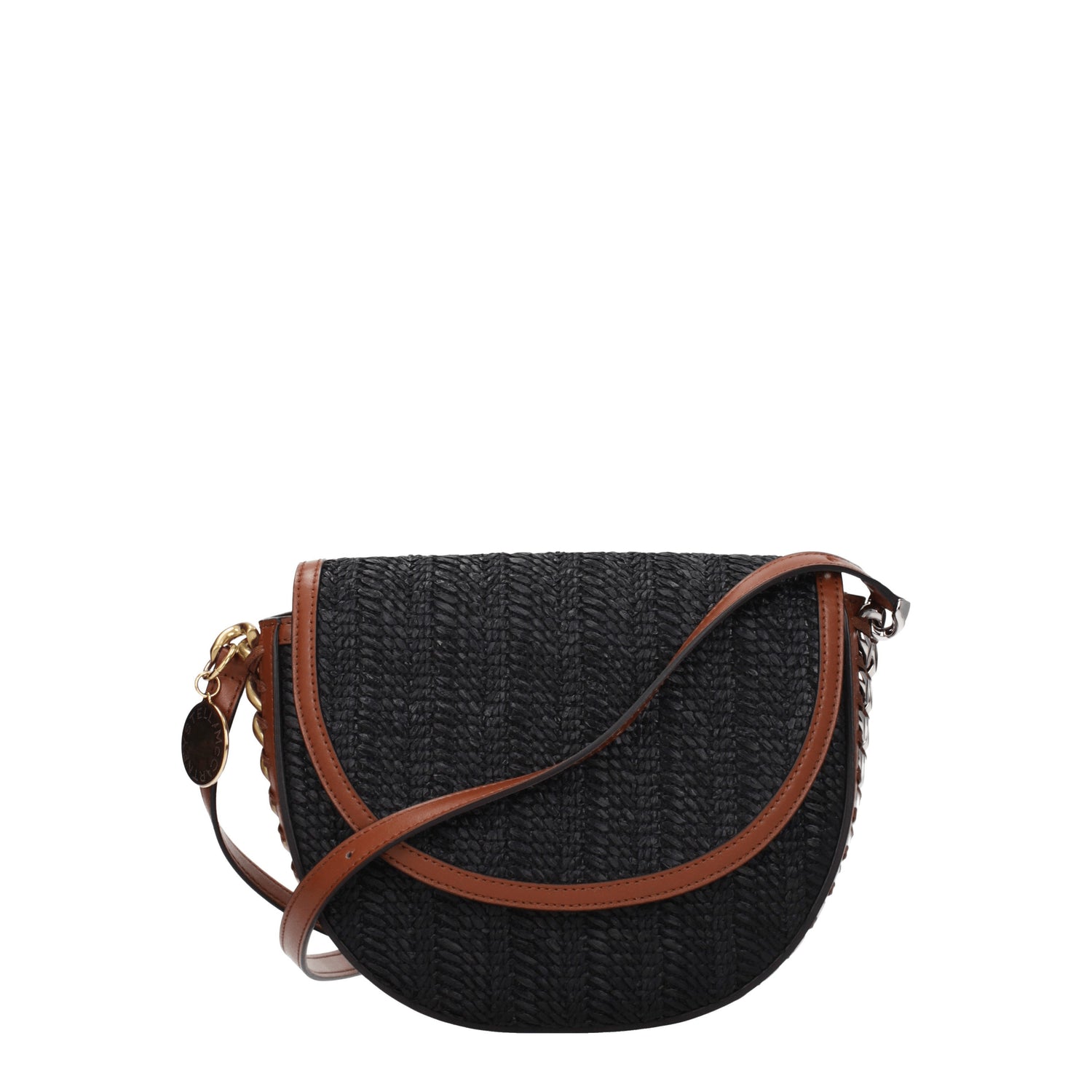 Stella McCartney Borse a Tracolla Donna Rafia Nero Marrone