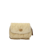 Coach Borse a Spalla Donna Eco Pelliccia Beige Naturale